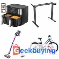 geekbuying vélo aspirateur, table , friteuse